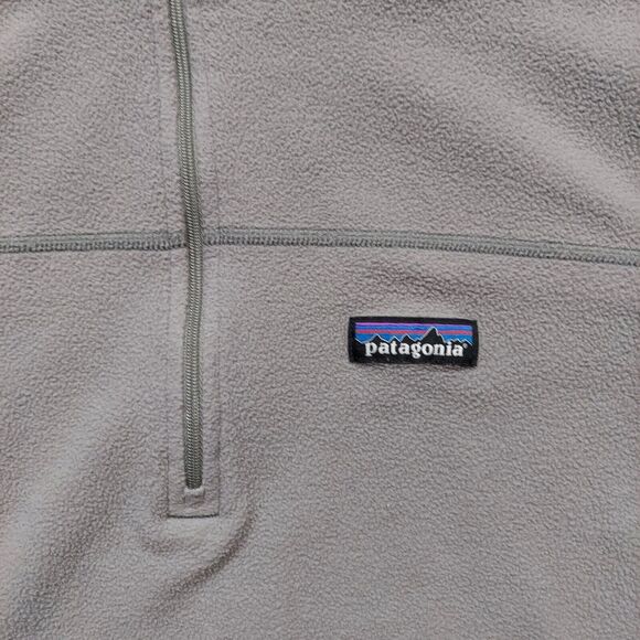 Patagonia Sweater Women's Small Gray Fleece 1/4 Zip Pullover Soft Fuzzy - Picture 2 of 6